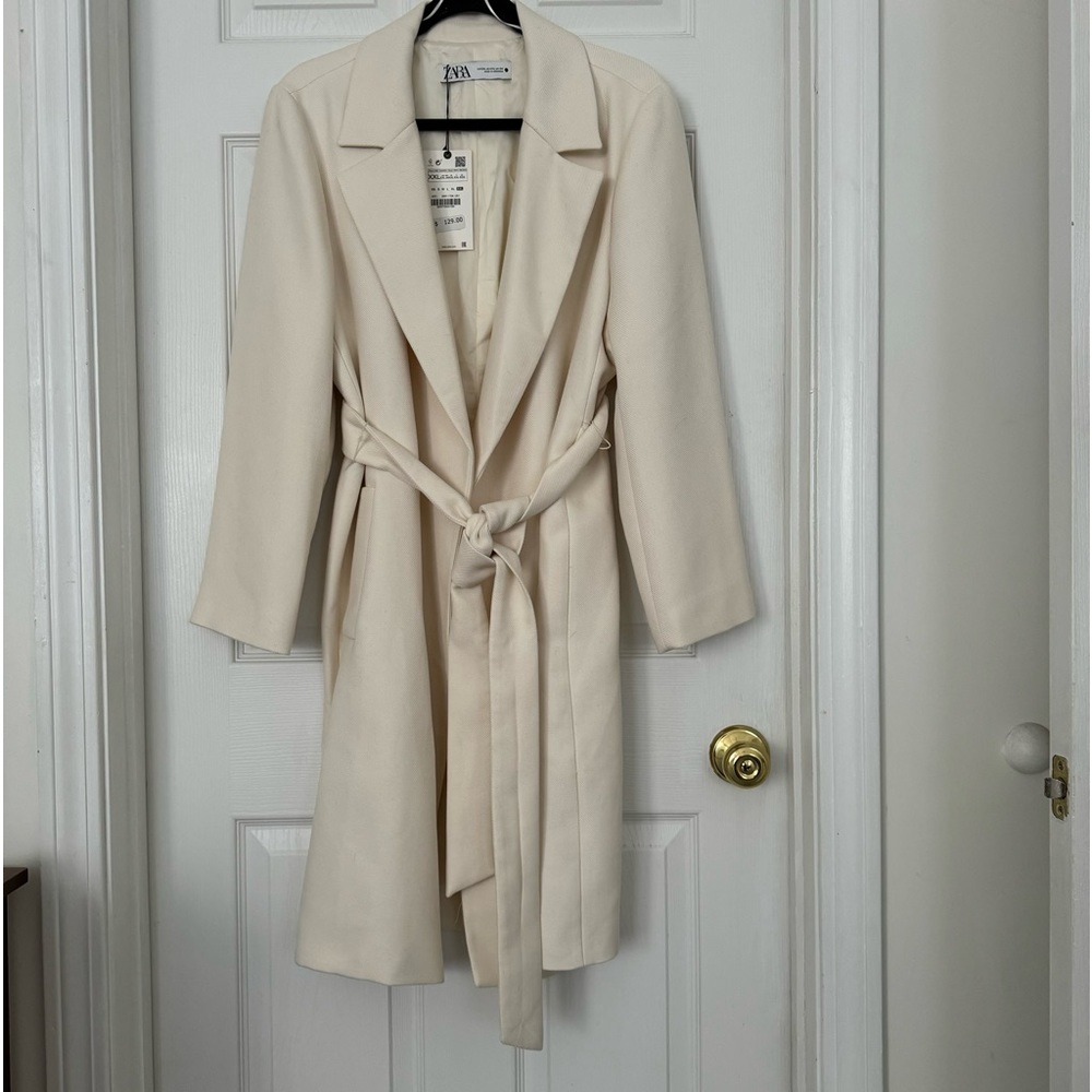 Wrap coat by zara size XXL